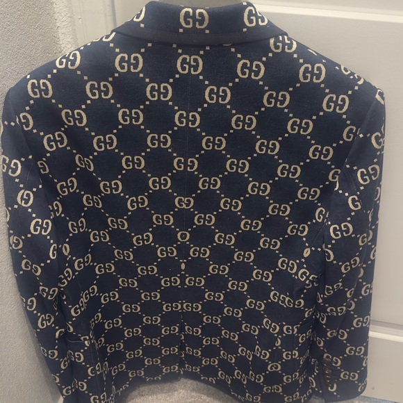 Gucci Blue Jacket with GG Design - Picture 2 of 3